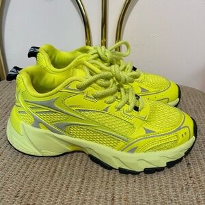 Zara -Vibrant Yellow Athletic Sneakers